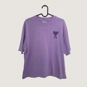 Ami Alexandre Mattiussi T-Shirt‎ Ami de Coeur Lilac Purple Medium